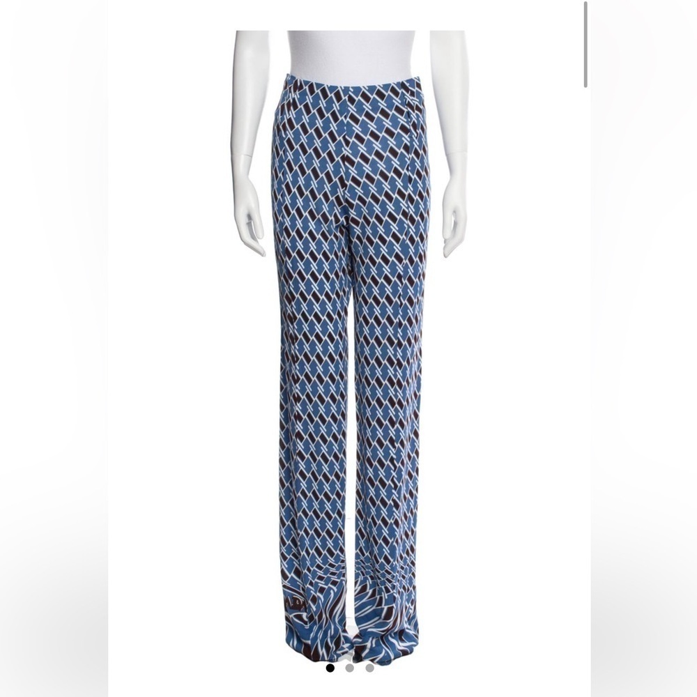Prada Silk Trousers Wide Leg Size 48